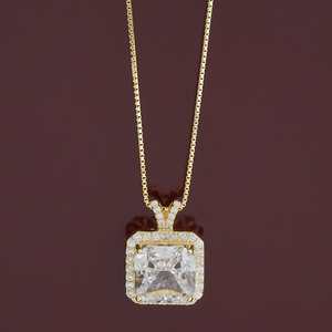 Vintage Rhodium-Plated Diamond & Pearl Pendant on <b>Rope</b> <b>Chain</b> 92.5 Silver Bezel Setting Animal Shape - Product Image 2