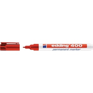 Paquete de 10 Rotuladores Permanentes Rojos EDDING Serie 400, Punta Redonda, Ancho de Línea de 1 mm - Product Image 1