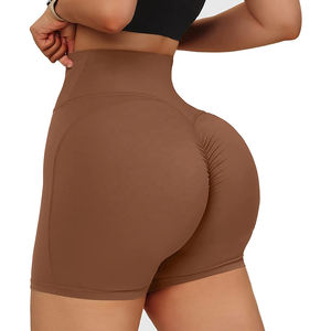 Gym workout <b>shorts</b> for women <b>seamless</b> and custom made with high waist for sport training and fitness sessions - Product Image 3