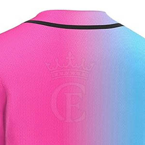 เสื้อเจอร์ซีย์เบสบอลติดกระดุมเสื้อเจอร์ซีย์สีทึบผลิตจากปากีสถาน - Product Image 6