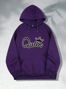 Sudadera con capucha de lana de Invierno para mujer de calidad Premium, jersey de nuevo estilo, sudadera transpirable con cuello con capucha, patrón en blanco para adultos - Product Image 6