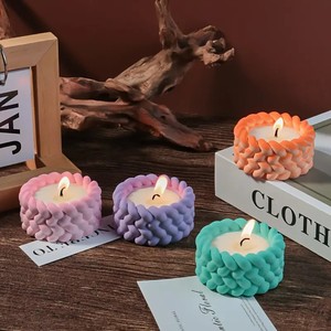 Moule en silicone pour chandelier en forme de corde de chanvre épais 3D pour bricolage en résine époxy pour bougie, moule en silicone pour gypse, décoration de la maison - Product Image 2