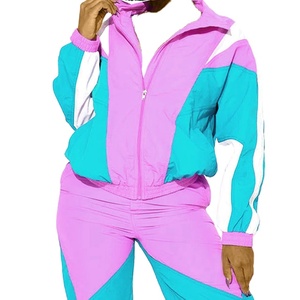 Conjunto de 2 piezas cortavientos personalizado de alta calidad para mujer, conjunto de chándales cortavientos transpirables a prueba de agua de poliéster 2026 - Product Image 6