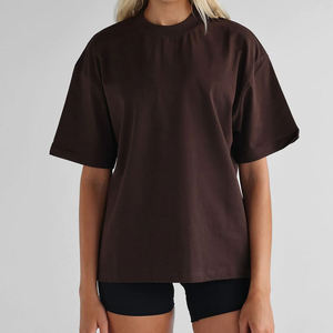 Camiseta informal de talla grande para mujer, logotipo bordado, estampado cómodo - Product Image 1