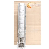 Système de pompage solaire submersible haute pression en métal de 10 CV à haut rendement pour l'irrigation agricole et le levage d'eau des puits profonds