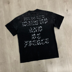 FIRST ROW T-shirt à manches courtes pour homme, imprimé crâne noir, coupe classique, style streetwear, jersey de coton, col rond - Product Image 2