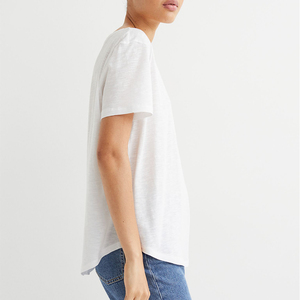 Personalizado de manga corta de las mujeres de alta calidad camisetas mercancía cómoda piqué de algodón camisa al por mayor - Product Image 3