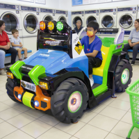 Simulateur de course tout-terrain X pour enfants, machine de jeu vidéo de course automobile en fibre de verre, à monnayeur, écran LCD 17 pouces, puissance 380W, pour intérieur, anglais, garantie 1 an