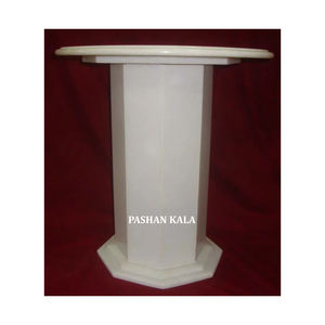 Lujoso artículo decorativo hecho a mano, mesa de mármol blanco para fabricación y mayorista, alabastro puro sin mesa de punto - Product Image 1