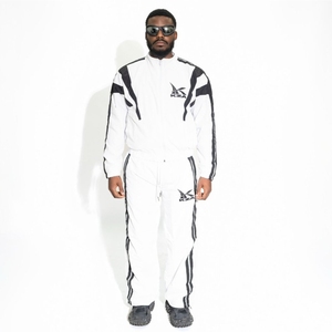 Fabricant de survêtements personnalisés Veste à fermeture éclair brodée Ensemble de jogging Pantalon de survêtement Pantalon de survêtement coupe-vent Survêtements pour hommes - Product Image 1