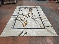 Tapis Adiva turc en polyester shaggy, tissé jacquard, fabriqué à la machine, à poils longs, rembourré, réversible, lavable, antidérapant, antimicrobien