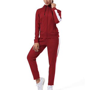 Chándal de talla grande de alta calidad para mujer, conjunto de dos piezas, ropa de calle informal, conjunto de 2 piezas para mujer, ropa deportiva, chándal con cremallera para mujer - Product Image 1
