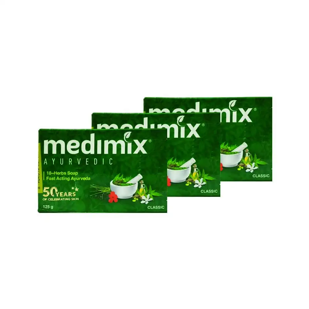 Medimix véritable savon ayurvédique 125g parfum naturel matière organique vert soins personnels soins de la peau taille régulière adultes tous types de peau