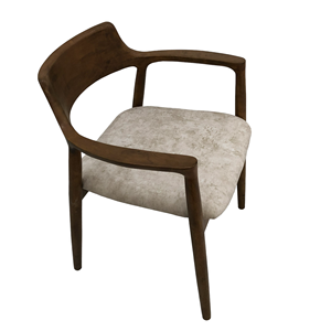 Chaise Vintage en Bois Massif en Rotin - Product Image 5