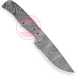 Lame vierge en acier damas faite à la main sur mesure pour couteau - Product Image 4