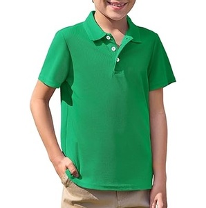 Polo pour enfants garçons de couleur unie 100% coton pour enfants T-shirt à manches courtes pour enfants Vente en gros OEM - Product Image 6