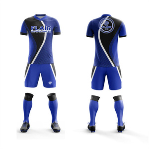 La mejor calidad, diseño personalizado, transpirable, comodidad, conjuntos de uniformes de camiseta de fútbol, servicio OEM para jóvenes, jugadores masculinos, corte automatizado - Product Image 2
