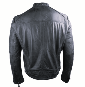 High Street 100% Piel de oveja genuina Slim Fit Stand Collar Chaqueta de invierno con viscos transpirables Forro de satén Cierre de cremallera - Product Image 4