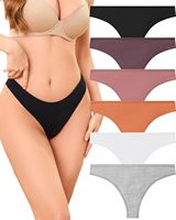 Tanga de Algodón y Spandex para Mujer, Diseño Sólido, Sexy, Suave, Elástica, Transpirable, Ecológica, Sin Costuras, de Talle Bajo