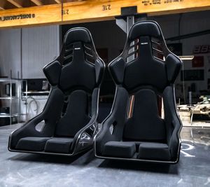 Universal Pair of Racing Recaro Sport Bucket Seats with Carbon Fiber and Leather Waterproof Plug Play Rear <b>Car</b> <b>Interior</b> Seats - Product Image 1