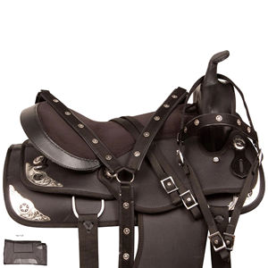 Tapis de selle d'équitation Selle intégrée en cuir véritable pour équipement d'équitation Selles de cheval en peau de vache véritable - Product Image 4