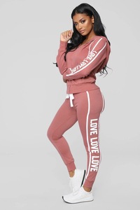 Logotipo personalizado OEM peso pesado en blanco mujeres Sudadera con capucha y Joggers conjunto fabricantes Streetwear Casual de gran tamaño de las mujeres para pantalones de chándal - Product Image 5