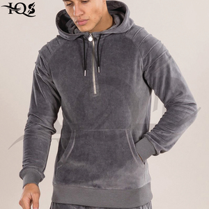 Ensemble sweat à capuche et pantalon de survêtement en velours pour homme, couleur unie, décontracté, pour l'automne, gris - Product Image 3