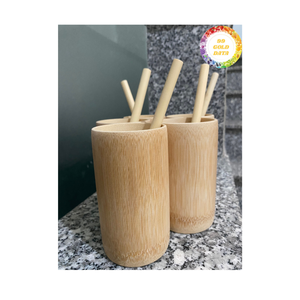 Tasse en bambou naturel du Vietnam Matériau écologique réutilisable Parfait pour les boissons froides et l'affichage de la table - Product Image 1