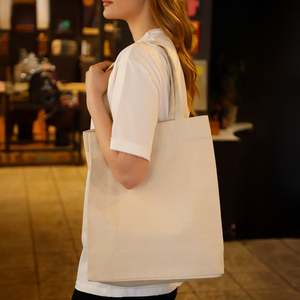 <b>Large</b> Recycled <b>Canvas</b> <b>Bag</b> W/Full Gusset Solid Color-RC241 - Product Image 3