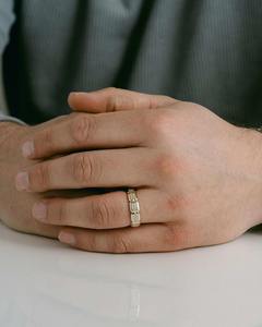 Anillo de Eternidad con Diamantes Cultivados en Laboratorio, Anillo de Boda con Diamantes Engastados en Bisel, Anillo de Compromiso Apilable, Anillo de Joyería Chapado en Oro para Mujer - Product Image 4