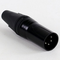 Conjunto de Conectores XLR Macho y Hembra de 4 Pines, Carcasa de Plástico, Par de Conectores Cannon para Cable de Micrófono, Conector de Audio Balanceado para DMX512