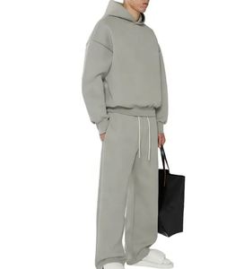 Venta al por mayor diseño personalizado Essentials Heavyweight 400 Gsm Drop Shoulder Hoodie Logo Fabricante Oversize Full Zip up Hoodies - Product Image 5