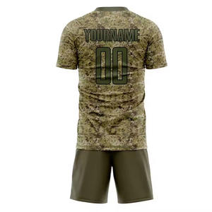 Ensemble d'uniformes de football de haute qualité 100% polyester, manches courtes, respirant, séchage rapide, couleurs personnalisées, technologie de découpe automatisée - Product Image 3