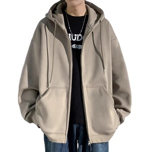 2024 nouveaux produits en gros personnalisé collège Vintage coupe-vent hommes sweat à capuche zippé hommes sweat à capuche zippé - Product Image 5