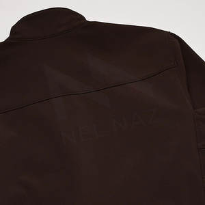 Chaqueta Softshell de alta calidad para hombre, cortavientos impermeable con Logo, lana cálida, diseño largo, chaqueta Softshell informal para lluvia, OEM barato - Product Image 5