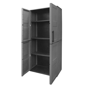 Armadio in Resina Alto 68x37x169 cm. Colore Grigio Scuro - Product Image 3