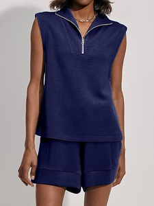 ชุดวอร์ม2ชิ้นสำหรับผู้หญิงชุดเสื้อผ้าพิมพ์โลโก้ตามสั่งบริการ OEM ระบายอากาศได้ดีน้ำหนักเบาแห้งเร็ว - Product Image 5