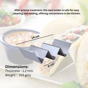 Stainless Steel Taco Shell Holder Stand Eco-Friendly <b>Bar</b> Gifts <b>Accessories</b> Safe for Baking and Grilling Huge Demand Sale - Product Image 5