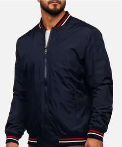 Blouson aviateur vintage pour homme avec logo personnalisé, printemps-automne 2025, fermeture éclair sur le devant, col montant, coupe-vent - Product Image 4