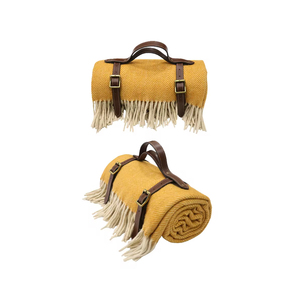 Thiết kế tốt nhất màu xoài sáng mềm len xương cá chăn nhà sản xuất hàng đầu từ Ấn Độ - Product Image 1