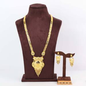 Collares largos de formación chapados en oro, regalo de joyería tradicional para ocasiones especiales para mujeres, cobre y latón chapado en oro laminado - Product Image 1