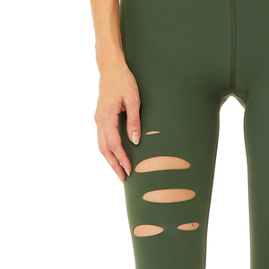 El mejor entrenamiento de yoga para mujer y Niña Leggy Custom Gym Fitness Slim Fitness Legging High-Waist Ripped Warrior Legging Running Leggy - Product Image 5