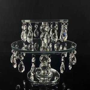 Venta al por mayor moderno personalizado cristal centro de mesa soporte de pastel boda cristal flor soporte para la decoración de la Mesa de boda - Product Image 2