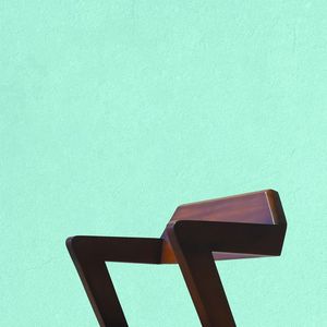 Fauteuil Gita simple chaise de salle à manger en bois de teck massif avec finition noyer pour intérieur et extérieur. - Product Image 2