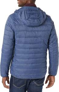 Veste matelassée à col montant pour hommes, veste d'hiver matelassée à bulles imperméable pour l'extérieur, avec capuche et poche enduite, vente en gros sur mesure - Product Image 4