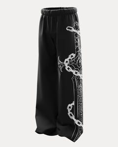 Pantalon de survêtement personnalisé imprimé délavé au soleil, taille élastique, style streetwear, effet délavé à l'acide, pantalon baggy pour homme - Product Image 5