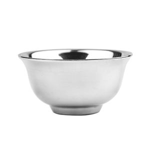 Taza de afeitar de doble filo de acero inoxidable, cuenco con tapa para jabón de brocha, cuenco de afeitado a precio barato al por mayor - Product Image 4