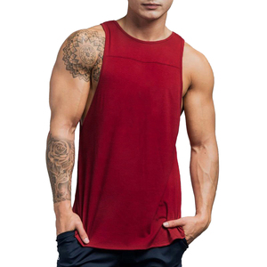 Modern Summer Fitness Gym Tank Tops <b>for</b> <b>Men</b> Custom Made Breathable Polyester Vests <b>Singlets</b> OEM ODM Back Sublimation Knitted - Product Image 1