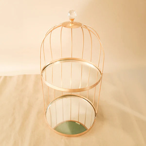 Premium Gold 2-Tier Cake Stand for Special Occasions Modern 2-Tier Cake Stand for Stylish <b>Dessert</b> Tables - Product Image 3