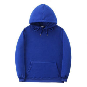 Sudadera con capucha de mezcla de algodón básica personalizada, fabricante de fábrica, precio al por mayor, sudadera de algodón, sudadera informal holgada desgastada para hombre - Product Image 2